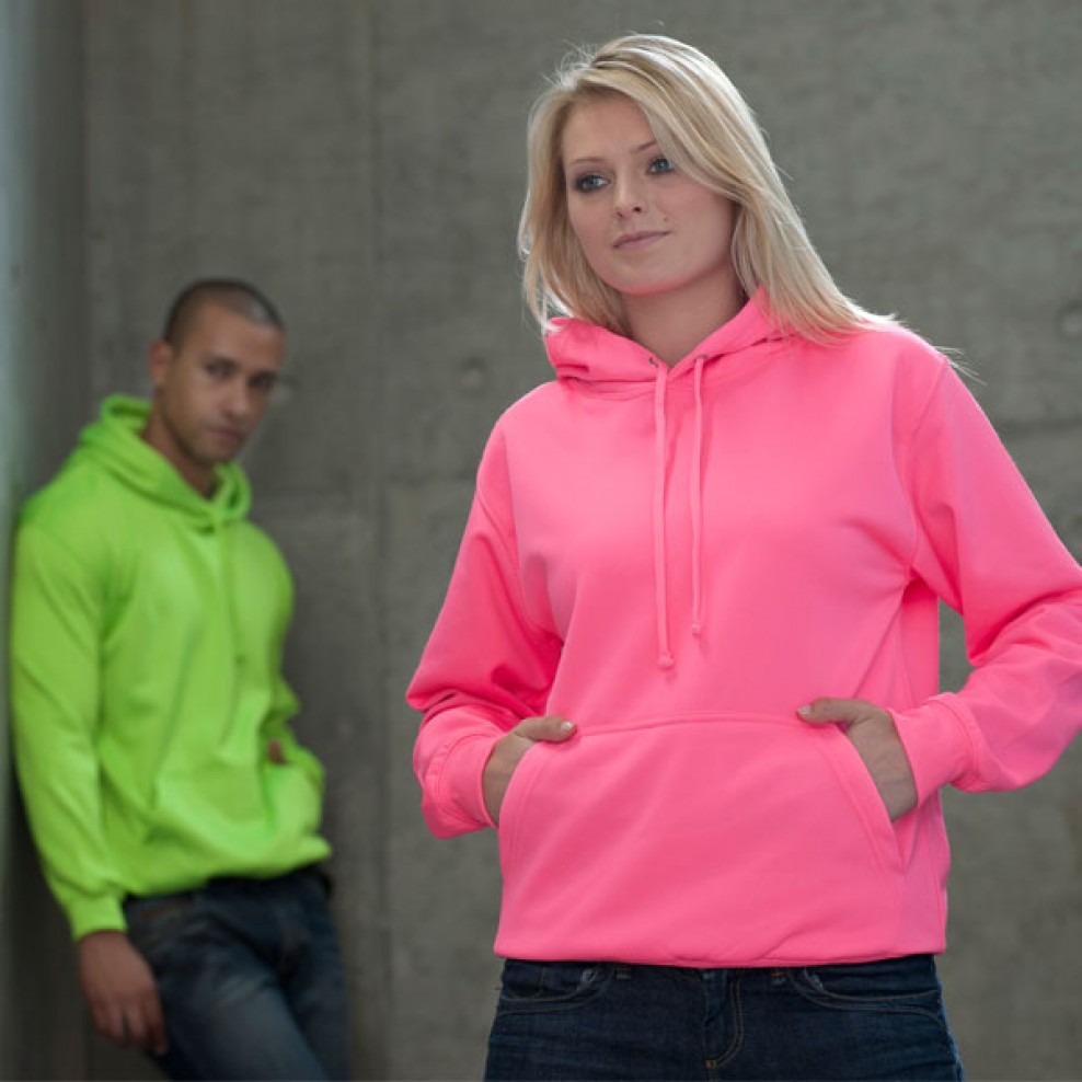 AWDis JH004 Electric Hoodie Hooded Top Fluorescent Embroidery