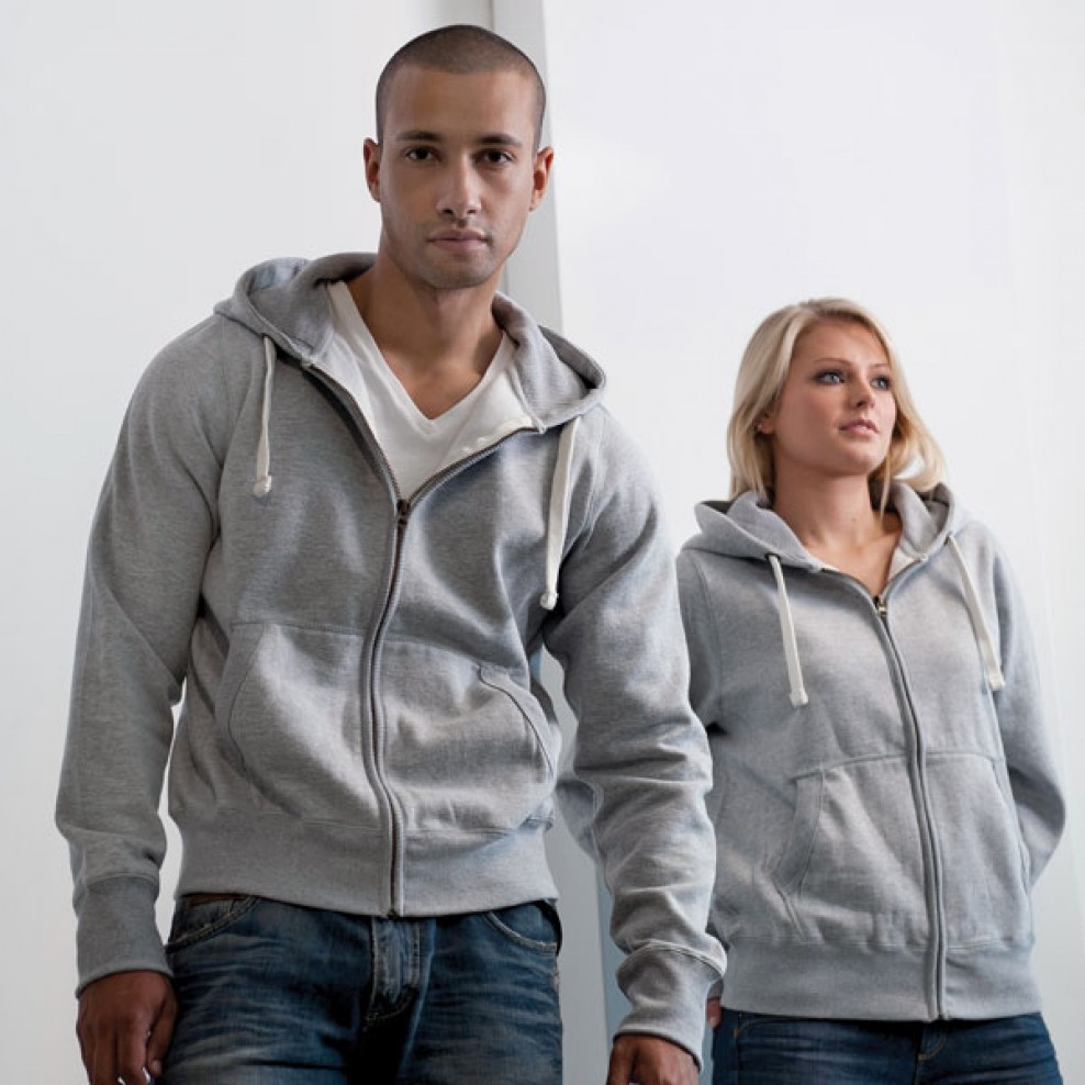 AWDis JH052 Chunky Zoodie Zipped Hooded Top Embroidery and